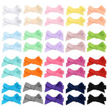 20Pcs Color Bow Clips For Girls Cross Grosgrain Ribbon Bows Hairpin Barrettes Children's Headwear Headband Kids Hair Accessories 2024 - buy cheap