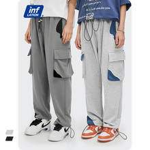 INFLATION Mens Plus Size Sweatpant 2021 New Stylish Multi Pockets Color Block Hip Hop Sweatpant Men Casual Pants 3633S21 2024 - buy cheap