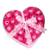 24 шт. мыло цветок розы креативное романтическое ароматизированное цветочное мыло для ванной лепестковое сердце подарочная коробка подарок на день Святого Валентина подарок на день матери Z3 2024 - купить недорого