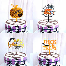 Cartoon Halloween Cake Topper cupcake Pumpkin Ghost Witch for Halloween Dessert Decoration Party Cake Flags Baking Supplies 2024 - buy cheap