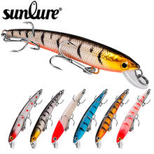 Sunlure 6 peças iscas peixinho, iscas de pesca de afundamento 7.5cm-4.6g, iscas artificiais rígidas, ruído jigbaits, equipamento de pesca 2024 - compre barato