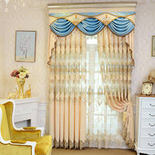 Bonito tule luxo bordado cortinas de tecido para sala estar quarto janela tratamento decoração 2024 - compre barato