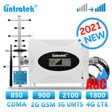 Lintratek-amplificador de señal de teléfono móvil, repetidor LTE 4G, 2G, 3G, CDMA, GSM 850, 900, 2100, 1800MHz, UMTS, voz AGC 2021 2024 - compra barato