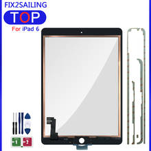 Для iPad 6 сенсорный экран A1566 Digitzer A1567 экран для iPad 6 сенсорный экран сенсорная стеклянная панель Замена для iPad6 2024 - купить недорого