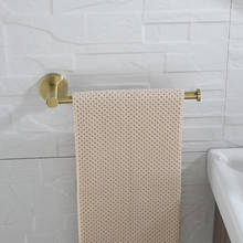 Toallero de acero inoxidable con anillo de oro cepillado, soporte montado en la pared, estante, accesorios de baño, diseño de moda 2024 - compra barato