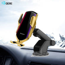 Cargador inalámbrico automático para coche, soporte de teléfono con Sensor infrarrojo de carga rápida Qi, para iPhone 12, 11, XR, XS, 8, Samsung S20, S10 2024 - compra barato