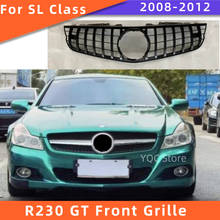 GT Front Bumper Grille for Mercedes R230 2008-2012 SL Class SL300 SL350 SL500 ABS sport front grill without emblem 2024 - buy cheap
