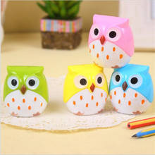 1PCS/lot Cute Owl design Double orifice Mini pencil sharpener children cartoon pencil sharpener 2024 - buy cheap