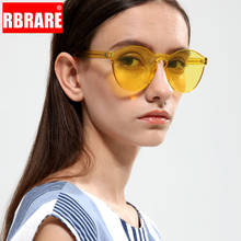 Rbrare-óculos de sol tipo carteye 2021 transparente, óculos de grife vintage para homens e mulheres, cores doces 2024 - compre barato