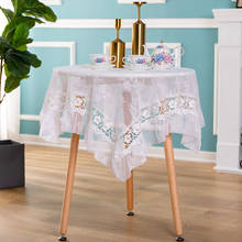 Moda moderna branco jacquard toalha de mesa quarto varanda sala estar cozinha decoração pequena mesa redonda conjunto de pano festa decoração 2024 - compre barato