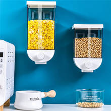 Wall Mounted Press Cereals Dispenser Grain Storage Box Dry Food Container Organizer Kitchen Accessories Tools 1000/1500ml U3 2024 - buy cheap