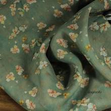 Оригинальная Ткань с цветочным принтом из чистого рами, Высококачественная льняная одежда, платье, Халат 2024 - купить недорого