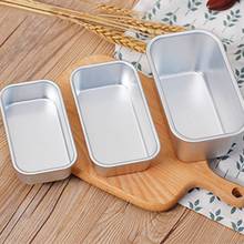 1pc Aluminum Bakeware Loaf Pan DIY Toast Cheese Baking Box Rectangular Toast Bread Baking Mold Cake Loaf Mould Kitchen Supplies 2024 - buy cheap