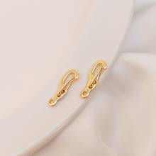 Color Retention Real Gold Plated Copper Spring Fishtail Buckle Lobster Clasps DIY Findings Jewelry Making Accessories 2024 - buy cheap