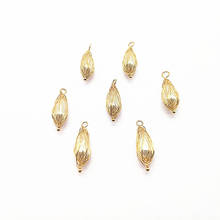 Abalorio de gota de perlas de imitación de oro auténtico Chapado en cobre para pendientes, piezas de joyería y componentes, 27x8mm, 30 Uds. 2024 - compra barato