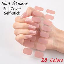 16 PCS/Sheet Full Cover Wraps Nail Polish Stickers Strips Plain Nail Art Decorations Solid Color Manicure Tips Nail Slider Art 2024 - buy cheap
