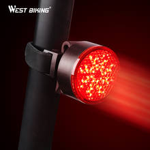 Luz de led traseira para bicicleta west biking, lanterna traseira com carregamento usb, acessórios de segurança e advertência 2024 - compre barato