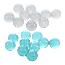 20 Pcs Marbles 16mm Glass Marbles Knicker Glass Balls Decoration Color Nuggets Toy Blue and Transparent 2024 - buy cheap