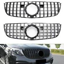 Front Bumper Grill Facefit Center Upper Grille Fit For Mercedes-Benz X166 GLS Class 2016 2017 2018 2019 2024 - buy cheap