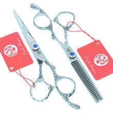 6.0" Professional Hair Scissors Plum Flower Handle Japan 440c Hairdressing Hair Cutting Thinning Shears Salon Hair Tools  A0113B 2024 - buy cheap