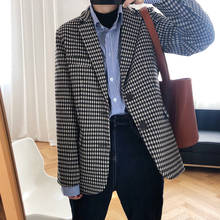 Fashion Spring Women Plaid Blazers And Jackets Autumn Check Loose Coat Work Office Lady Suit jacket Business Female Blazer Coat 2024 - buy cheap