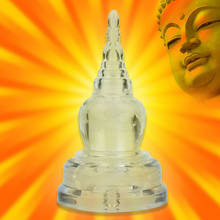 Тибетская башня, акриловая ступа, кристаллическая богобоязненная буддистская Сарира, прозрачная пагода, подарки для домашнего декора, декоративные безделушки 2024 - купить недорого