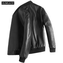 Black Aviation Genuine Leather Jacket Men Sheepskin Real Leather Coats Large Size Pilot Bomber Jacket Slim Fit Veste Cuir Homme 2024 - buy cheap