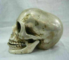 Wonderful tibet silver big skull death's head netsuke sculpture 2024 - buy cheap