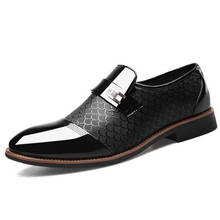 2021 novo italiano preto sapatos formais dos homens mocassins vestido de casamento sapatos de couro de patente sapatos oxford para homens chaussures hommes 2024 - compre barato
