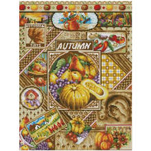 Harvest of autumn patterns counted 11CT 14CT 18CT Cross Stitch Sets DIY Chinese Cross-stitch Kits Embroidery Needlework 2024 - buy cheap