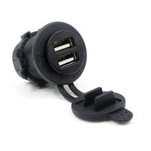 Cargador USB Universal para mechero de coche, dispositivo impermeable, Dual USB, 2 puertos, toma de corriente de 5V, 2.1A/2.1A, 12-24V 2024 - compra barato
