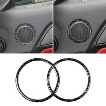 2Pcs Car Carbon Fiber Door Speaker Ring Stickers Fit for Ford Mustang 2015-2017 2024 - buy cheap