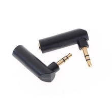 Conector chapado en oro de 3,5 clavijas, Conector de ángulo recto hembra a 3,5mm, 3 polos macho, adaptador de Audio estéreo en forma de L, 2 uds. 2024 - compra barato