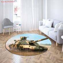 Round Rug 3D Tank Print Capet for Living Room Bedroom Entrance Doormats Circle Chair Mats Yoga Mat Cartoon Home Decor Floor Mat 2024 - buy cheap