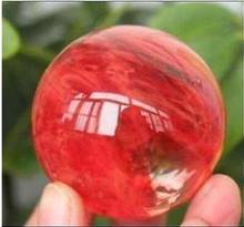 Ym 305 natural esfera de cristal de quartzo vermelho dia.:60mm + suporte 2024 - compre barato