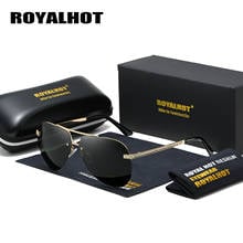 RoyalHot-gafas de sol polarizadas para hombre y mujer, lentes de sol masculinas con montura ovalada Retro, lentes de sol de conducción, 900161 2024 - compra barato