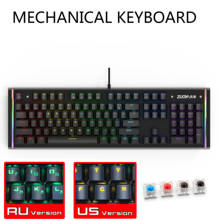 Teclado mecánico X61 para juegos, teclas en Inglés/ruso, antighosting, RGB/mix, con cable USB, CS, LOL, ordenador portátil y pc 2024 - compra barato