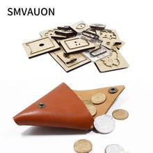 SMVAUON-monedero troquelado de madera y cuero, bolsa triangular, adecuada para máquina troqueladora 2024 - compra barato