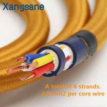 Медный сетевой шнур Xangs, кабель питания переменного тока, сделай сам, Hi-Fi аудио усилитель, CD, DAC, 4 ядра * 2,5 мм2 2024 - купить недорого
