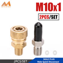 M10x1 Thread High Pressure Quick Disconnect Fittings and Couplers Set 1/8NPT Male Plug Copper 1/8BSPP 300bar 4500psi 2024 - buy cheap