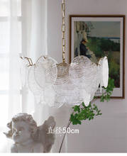 American simple handmade glass chandelier Italian light luxury post-modern bedroom dining room living room lamps 2024 - buy cheap