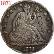 USA 1871 P,CC,S  SEATED LIBERTY HALF DOLLAR COPY COINS 2024 - buy cheap