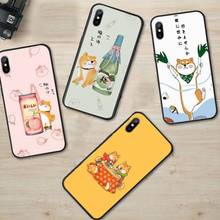 Moda bonito dos desenhos animados shiba inu cão coque capa funda telefone caso para iphone 11 12 pro xs max 8 7 6s plus x 5S se 2020 xr 2024 - compre barato