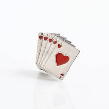 S925 Sterling Silver New Playing Card Beads Fit Original Bracelet Pendant Diy Jewelry Charms Gift 2024 - buy cheap