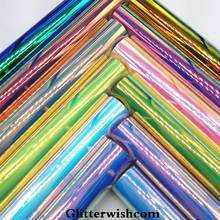 Glitterwishcome 21X29CM A4 Size Vinyl For Bows Iridescent Patent Leather Fabirc Faux Leather Sheets for Bows, GM3121A 2024 - buy cheap