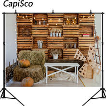 Capisco Fall Thanksgiving Photography Backdrop Harvest Autumn Pumpkins Baby Portrait Party Background Photo Studio Booth Props 2024 - buy cheap