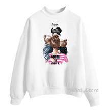 Harajuku kawaii Super Mom sweatshirt thanksgiving Mother's Day gift Aesthetic clothes hoodie winter sudaderas tracksuit 2024 - buy cheap