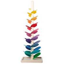Brinquedo educacional em madeira de arco-íris, jogo de torre em rolo com folhas de demolição, brinquedo educativo 2024 - compre barato