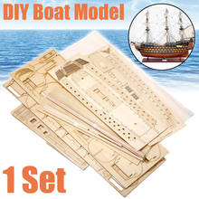 1 Set Wooden Sailing Boat Model DIY Assembly Kit Wood DIY Craft Home Decoration Craft Model Accessories 2024 - buy cheap