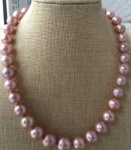 Beautiful 11-12mm natural tahitian PINK pearl necklace 2024 - buy cheap